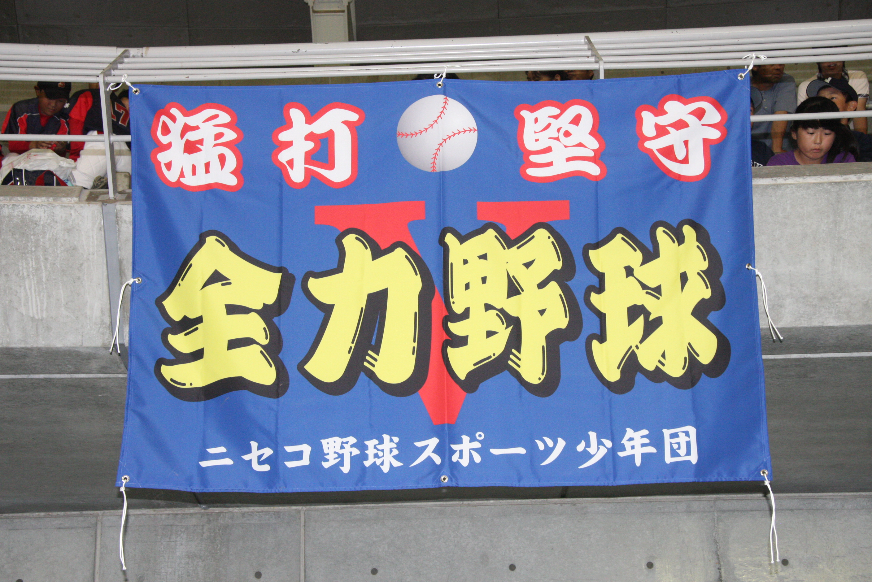 熱闘つどーむ 横断幕 垂れ幕 ﾍﾞｰｽﾎﾞｰﾙ北海道 ｽﾄﾗｲｸ